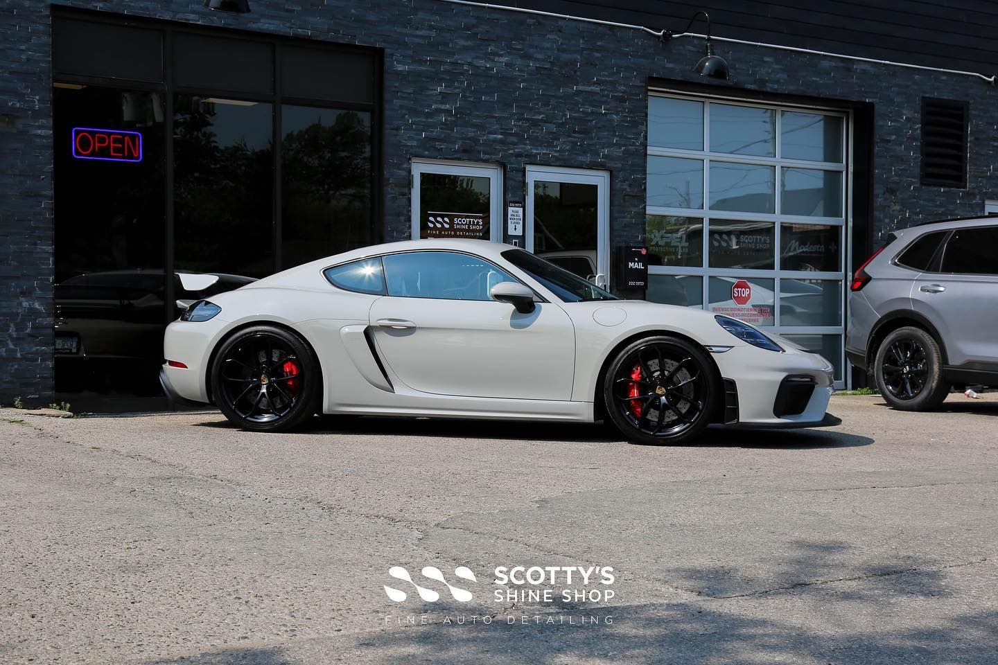 Porsche Cayman GT4 Full Detailing and Paint Protection Film London, Canada