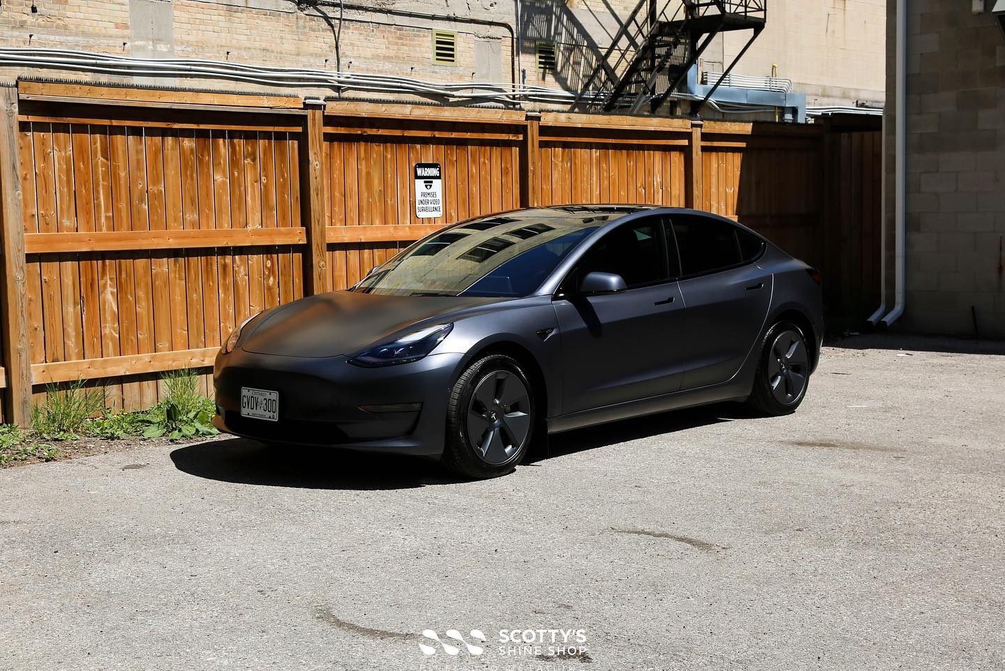 esla Model 3 Xpel Stealth matte paint protection film, Xpel Prime XR Plus ceramic window tint, Xpel Fusion Plus ceramic coating London Ontario canada