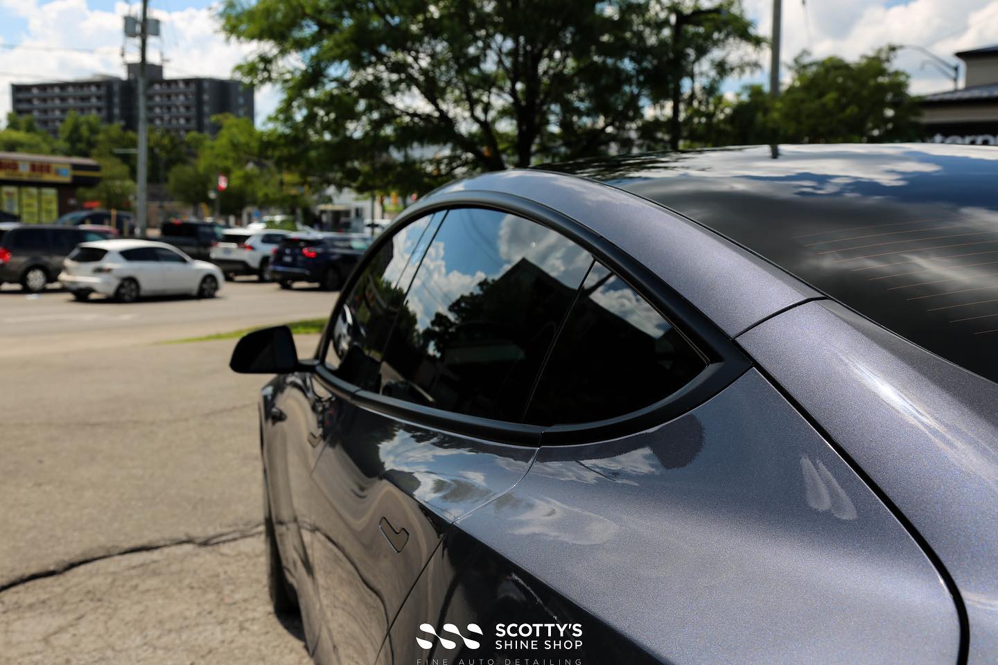 Tesla Model 3 Xpel XR Plus ceramic window tint London ontario canada