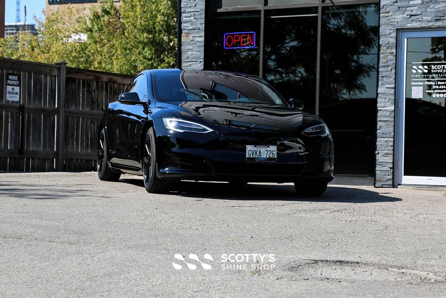 Tesla Model S Full Front End Protection in Xpel Ultimate Plus Paint Protection Film London, Canada