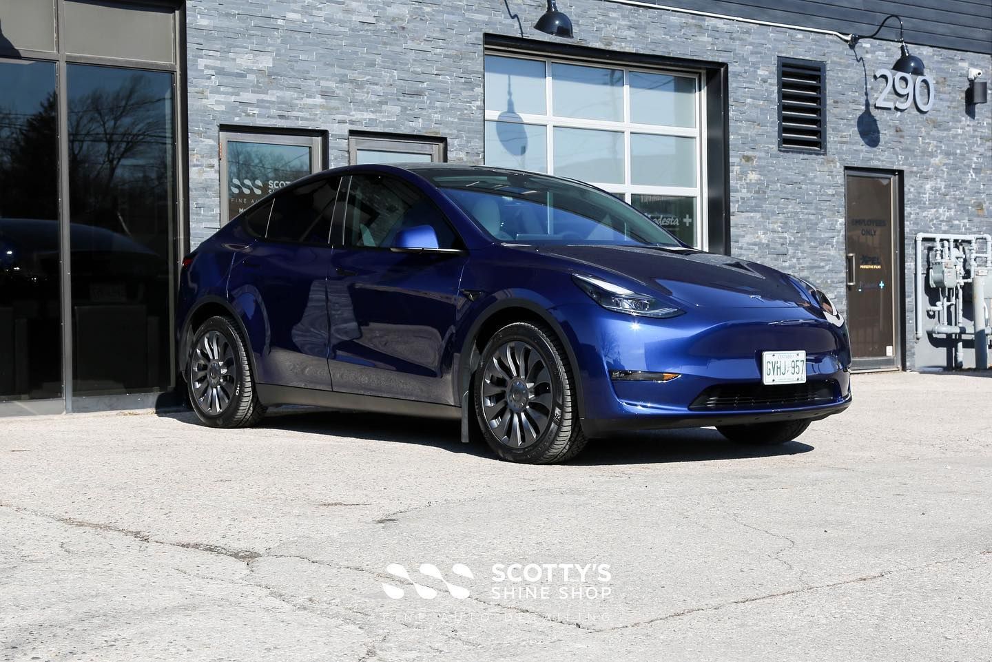 Tesla Model Y Xpel Prime XR Plus Ceramic Window Tint and Xpel Ultimate Plus Paint Protection Film London, Ontario CANADA