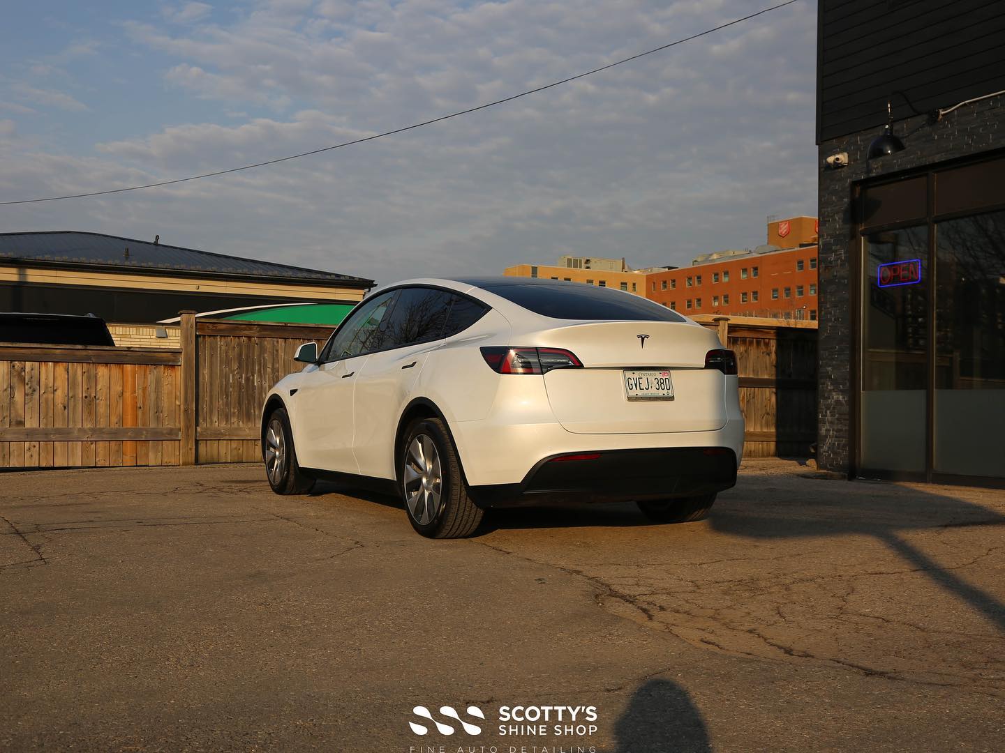 Tesla Model Y Xpel Ultimate Fusion paint protection film rear view London Canada