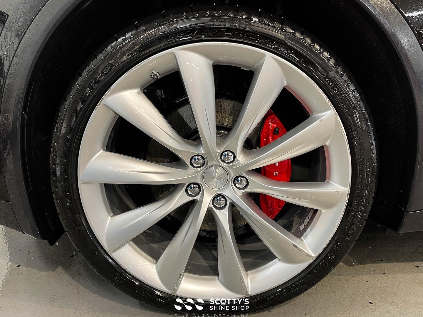 Tesla Wheel Cleaning