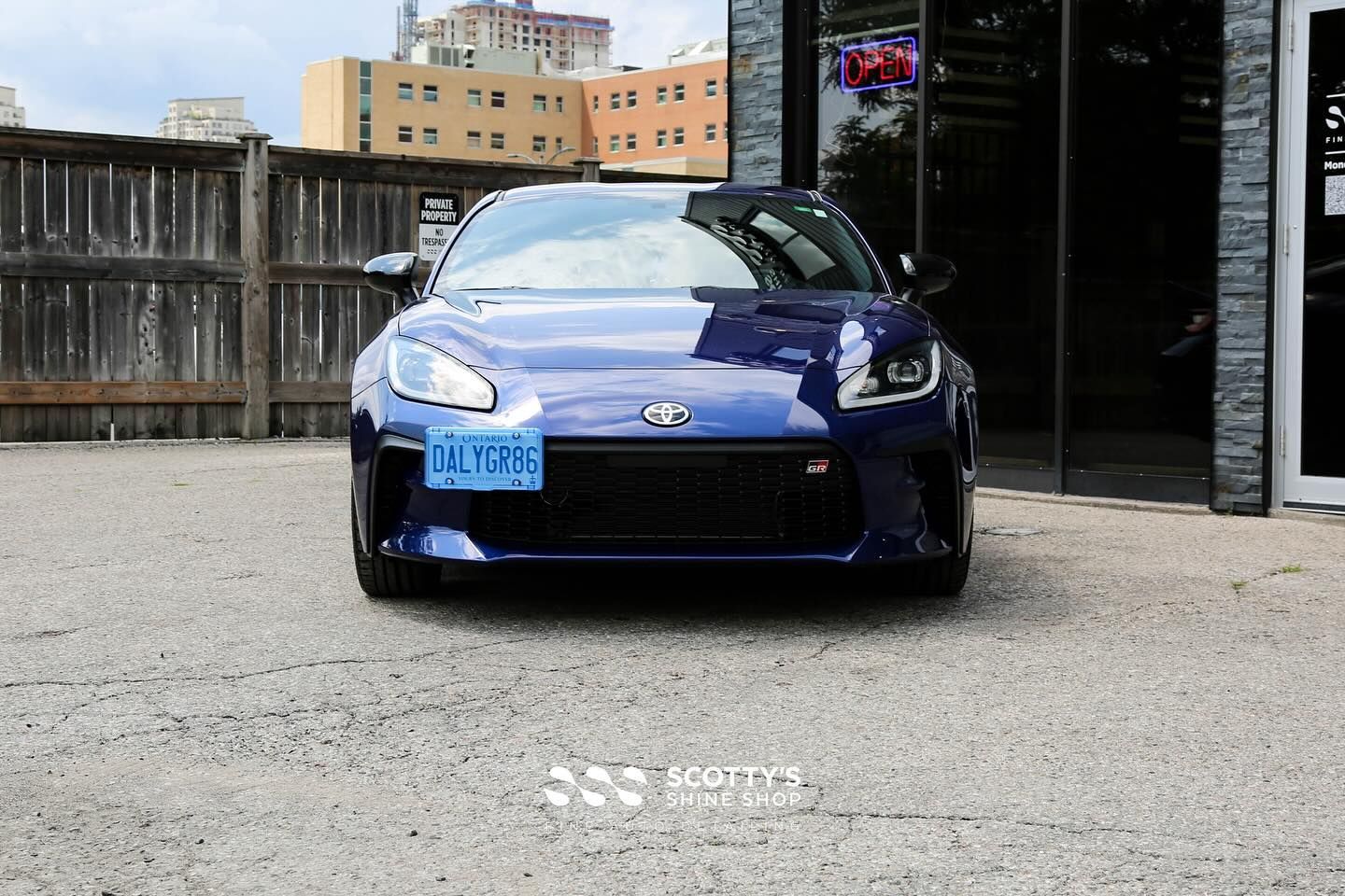 Toyota GR Xpel Ultimate Fusion Paint Protection Film and Xpel Prime XR Plus Ceramic Window Tint front end view London, ON