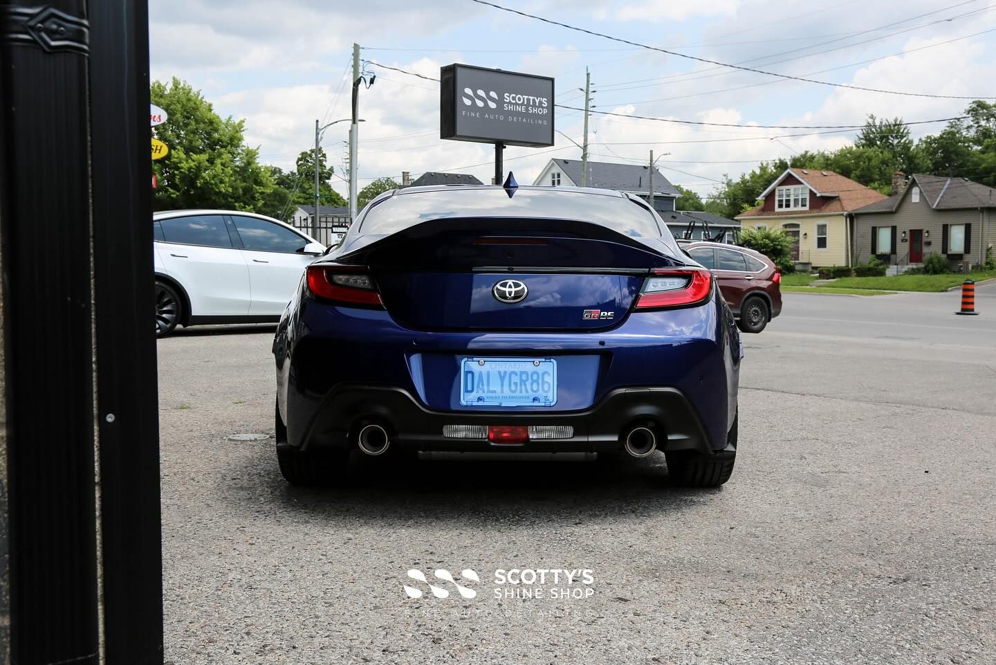 Toyota GR Xpel Ultimate Fusion Paint Protection Film and Xpel Prime XR Plus Ceramic Window Tint rear end view London, ON
