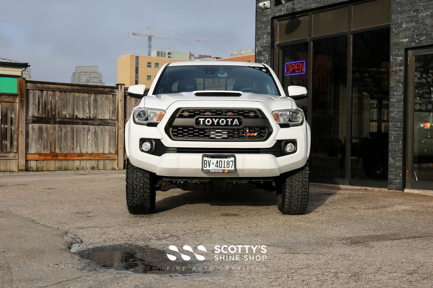 Toyota Tacoma Paint Correction Ceramic Coating front end view London, ON Canada