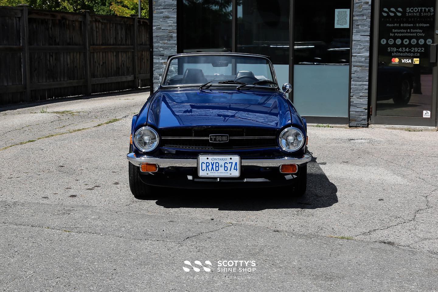 Triumph TR6 paint correction before and after london on