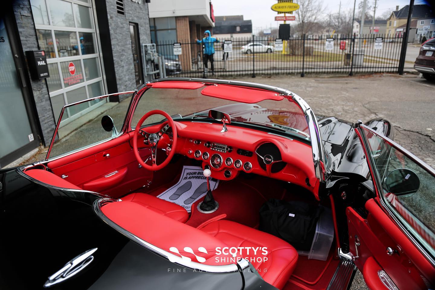 Vintage Corvette Car detailing interior view London, Canada