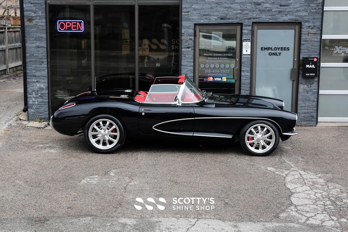 Vintage Corvette Car detailing side view London, Ontario