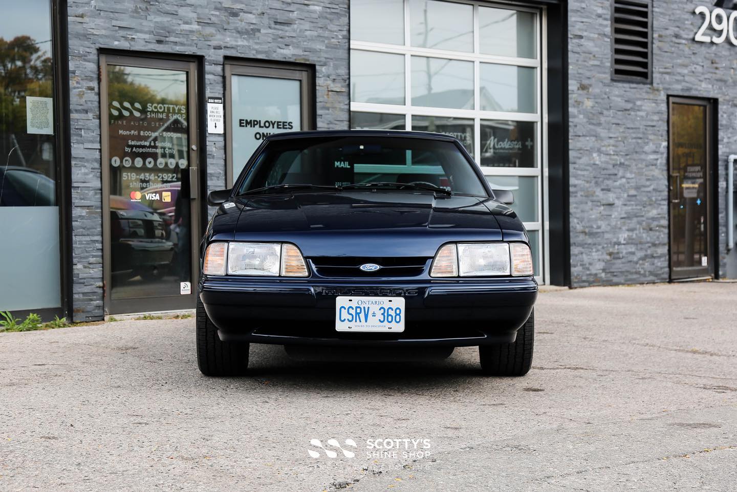 Vintage Ford Mustang 5.0 Full Paint Correction and Ceramic Coating with an Xpel Prime XR Ceramic Window Film London, Canada
