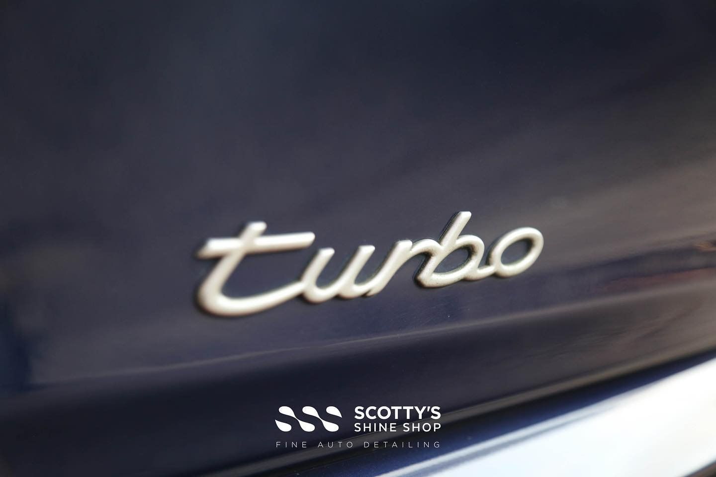 Vintage Porsche 911 Turbo Paint Protection Film badge close up London On