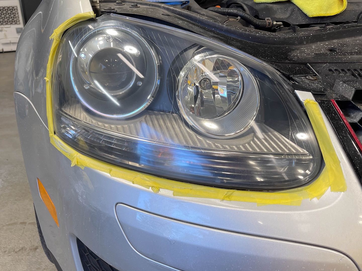 Volkswagen Golf GTI Headlight Restoration London After