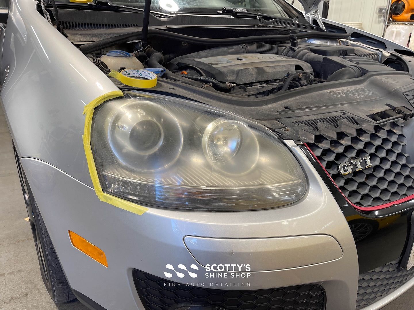 Volkswagen Golf GTI Headlight Restoration London Before