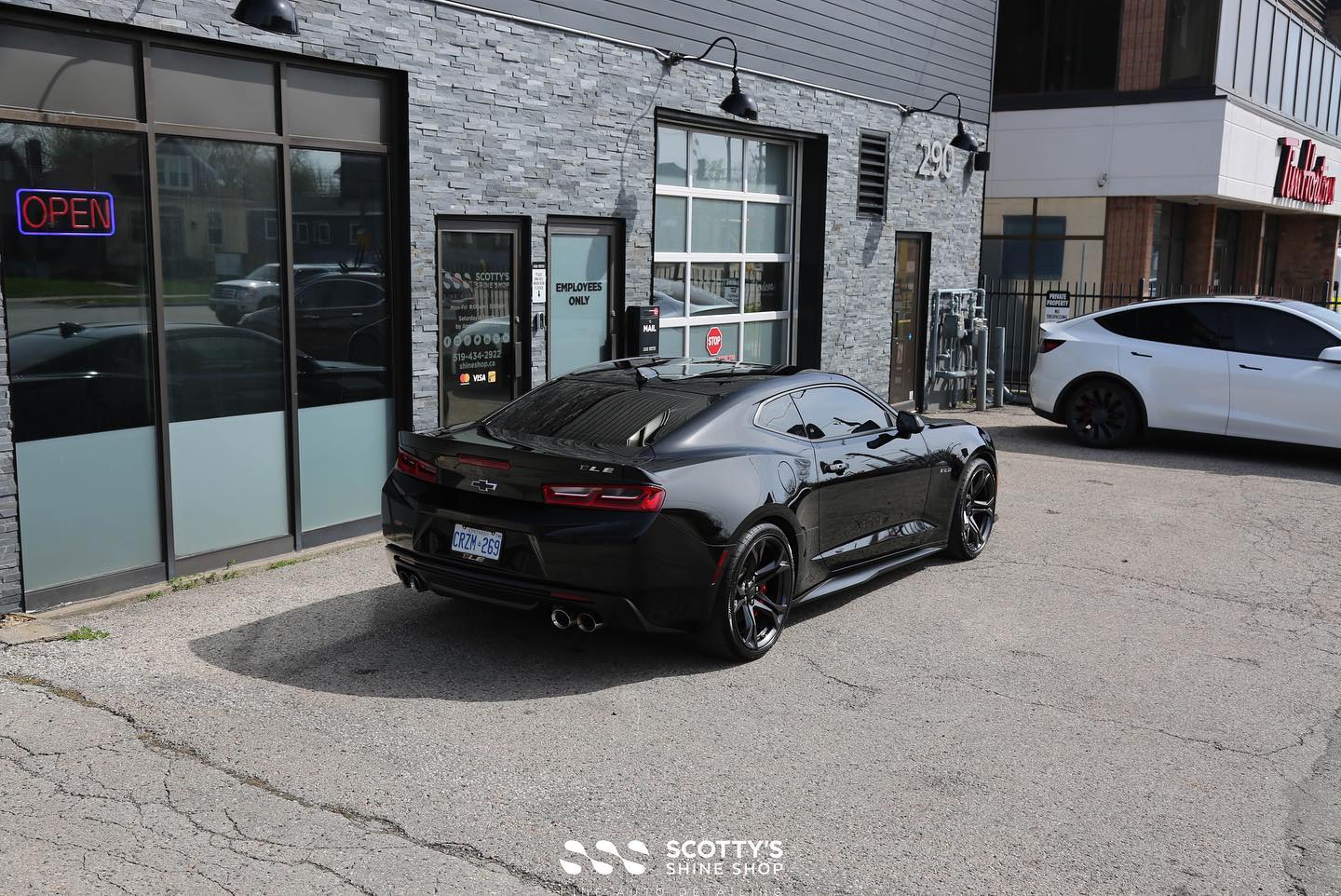 Chevrolet Camero SS 1FE paint correction and modesta bc-04 nano-titanium glass coating london ontario canada