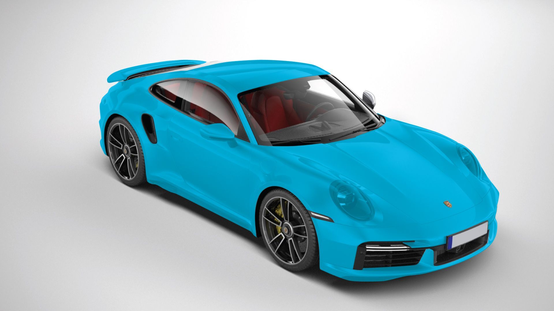 diagram showing full matte PPF coverage on a 2 door sports car