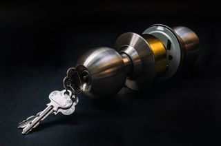 silver keys unlocking uninstalled door lock in sunshine coast