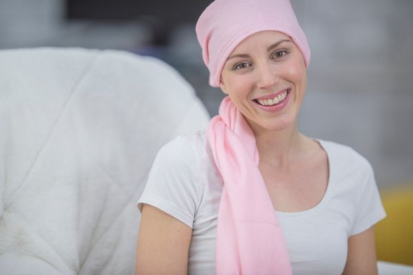 woman with cancer smiling