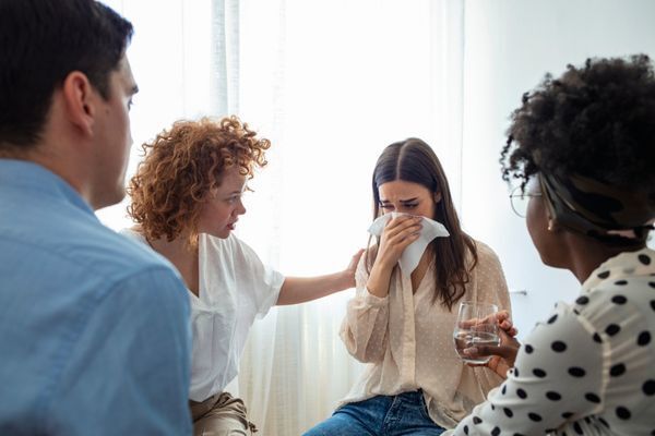 young woman recieving emotional support