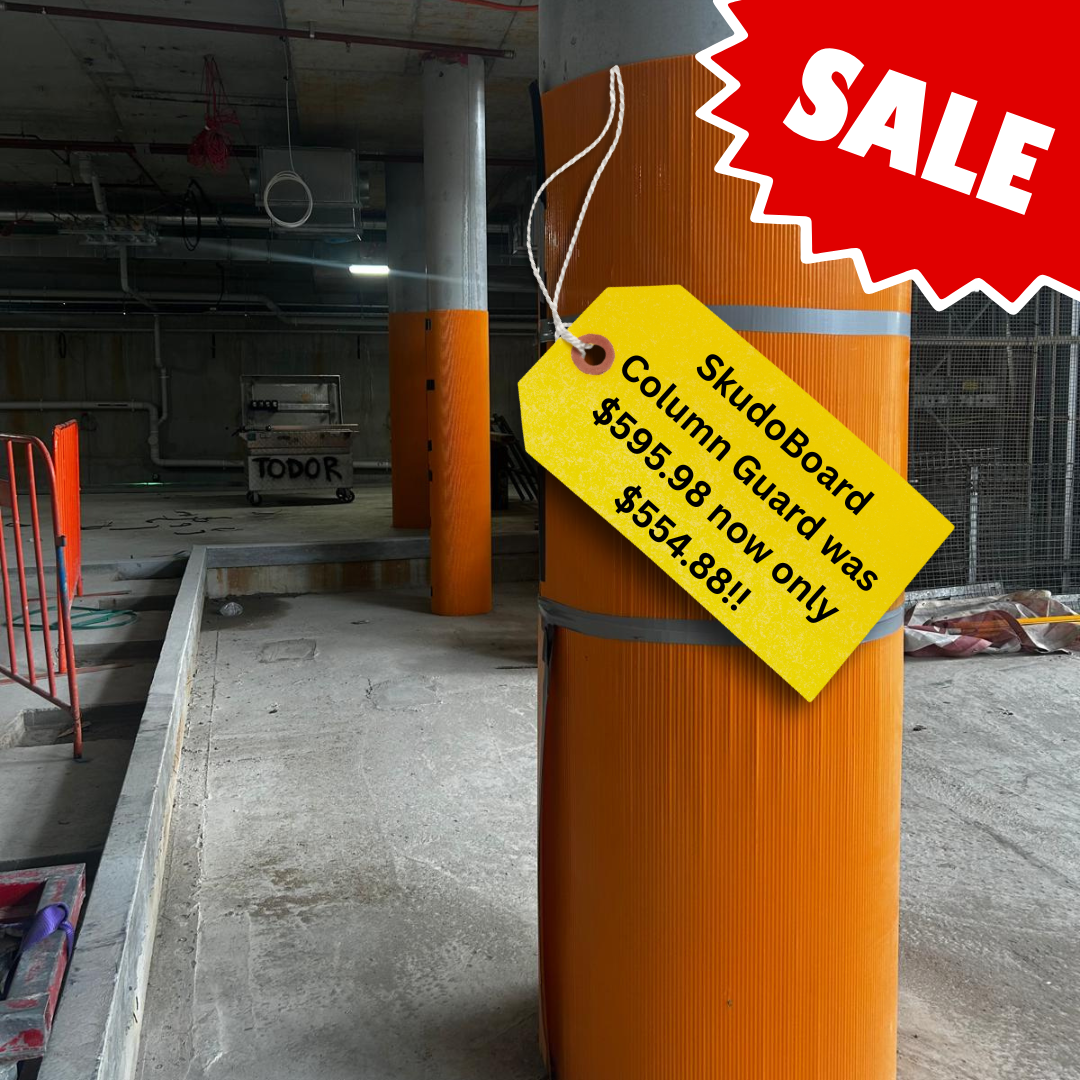 A construction site with a sign that says ' emergency exit ' on it