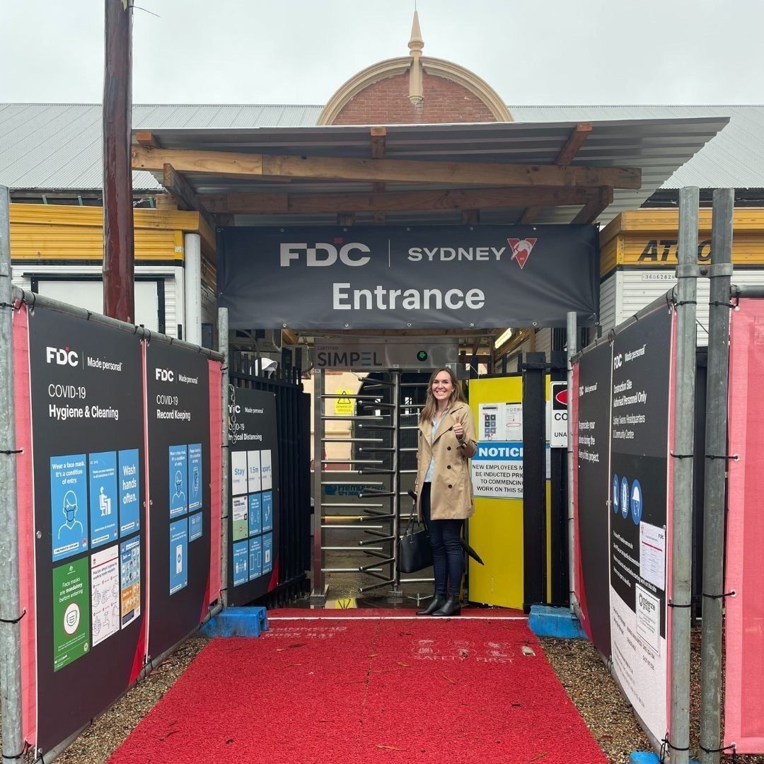 Honcho Boss Mat HD pedestrian safety & site entrance on the Sydney Swans High Performance Centre project - FDC