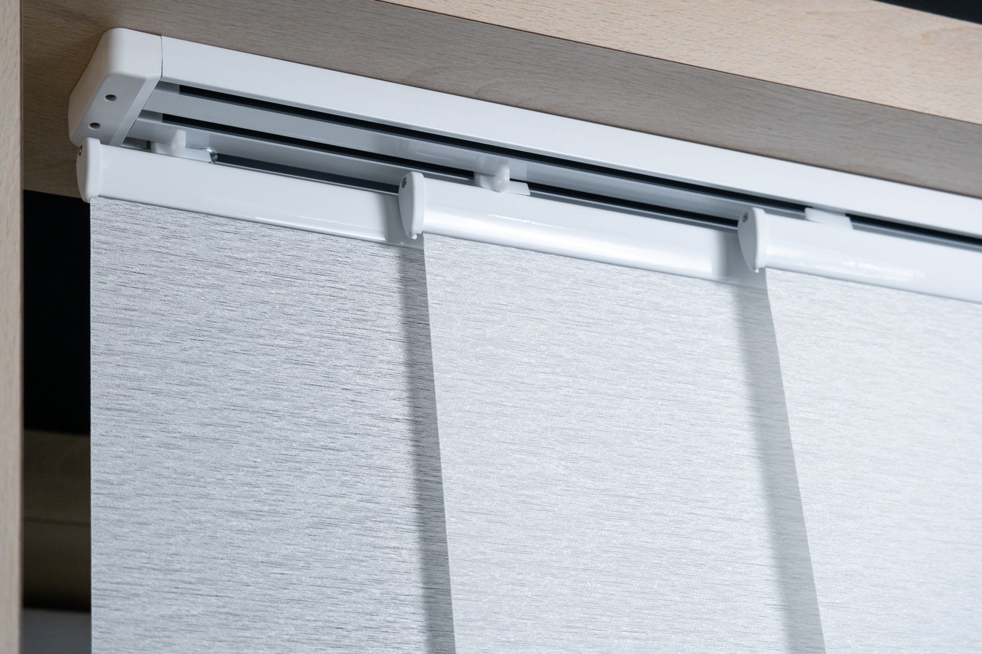 Outdoor Space With Mesh Blinds, Brick Wall, Table, and Potted Plant — Instyle Curtains & Blinds in Bungalow, QLD