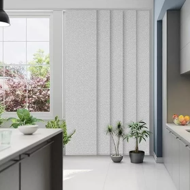 Corner of a Room With Two Large Windows. Gray Roller Shades Are Partially Drawn — Instyle Curtains & Blinds in Bungalow, QLD