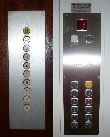 pulsanti ascensore