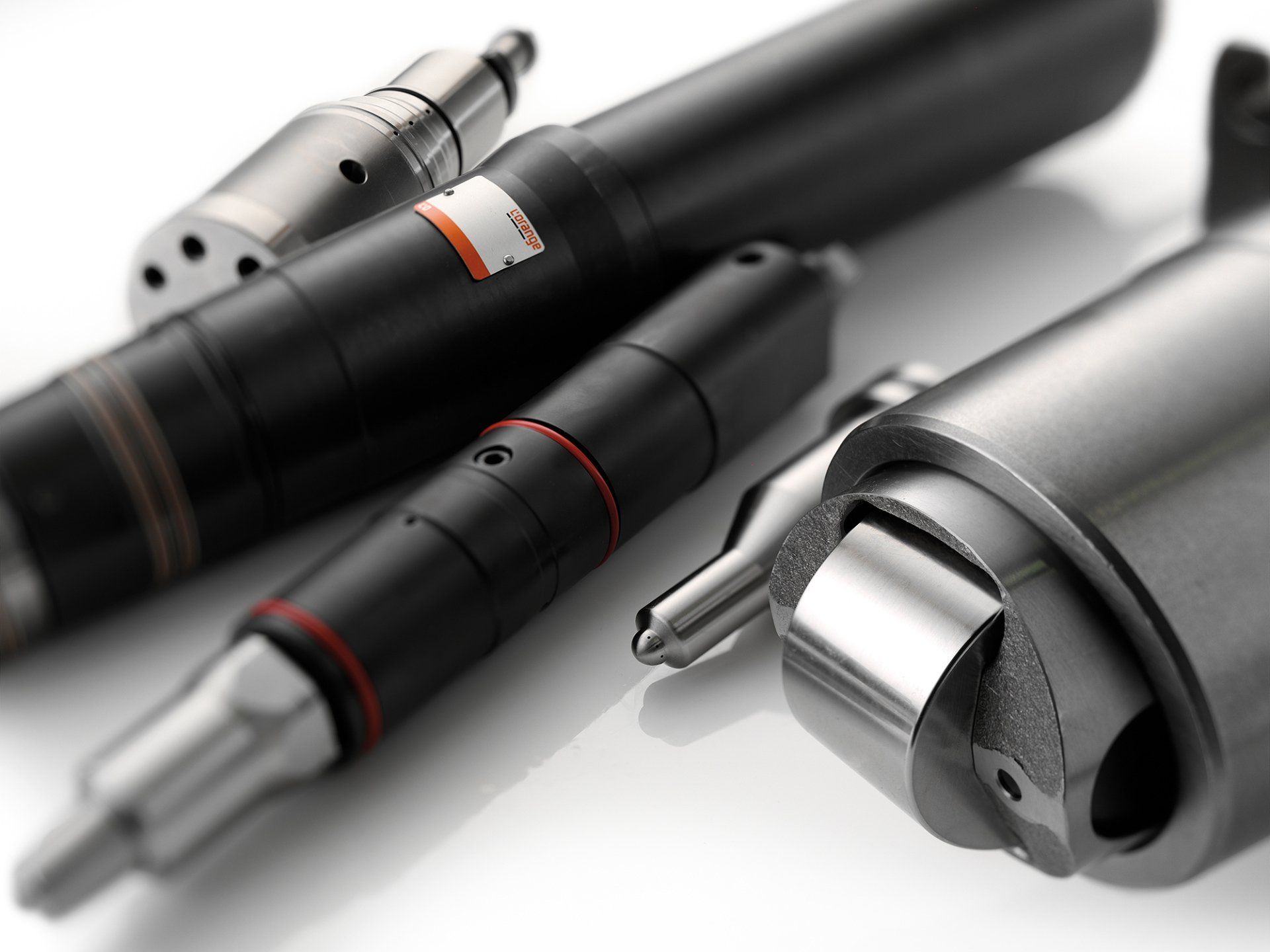 Spare parts laid out on a table