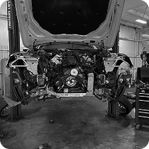 car with front cover removed | Benz Tech