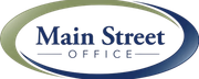 The main street office logo is a blue and green oval.
