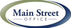 The main street office logo is a blue and green oval.