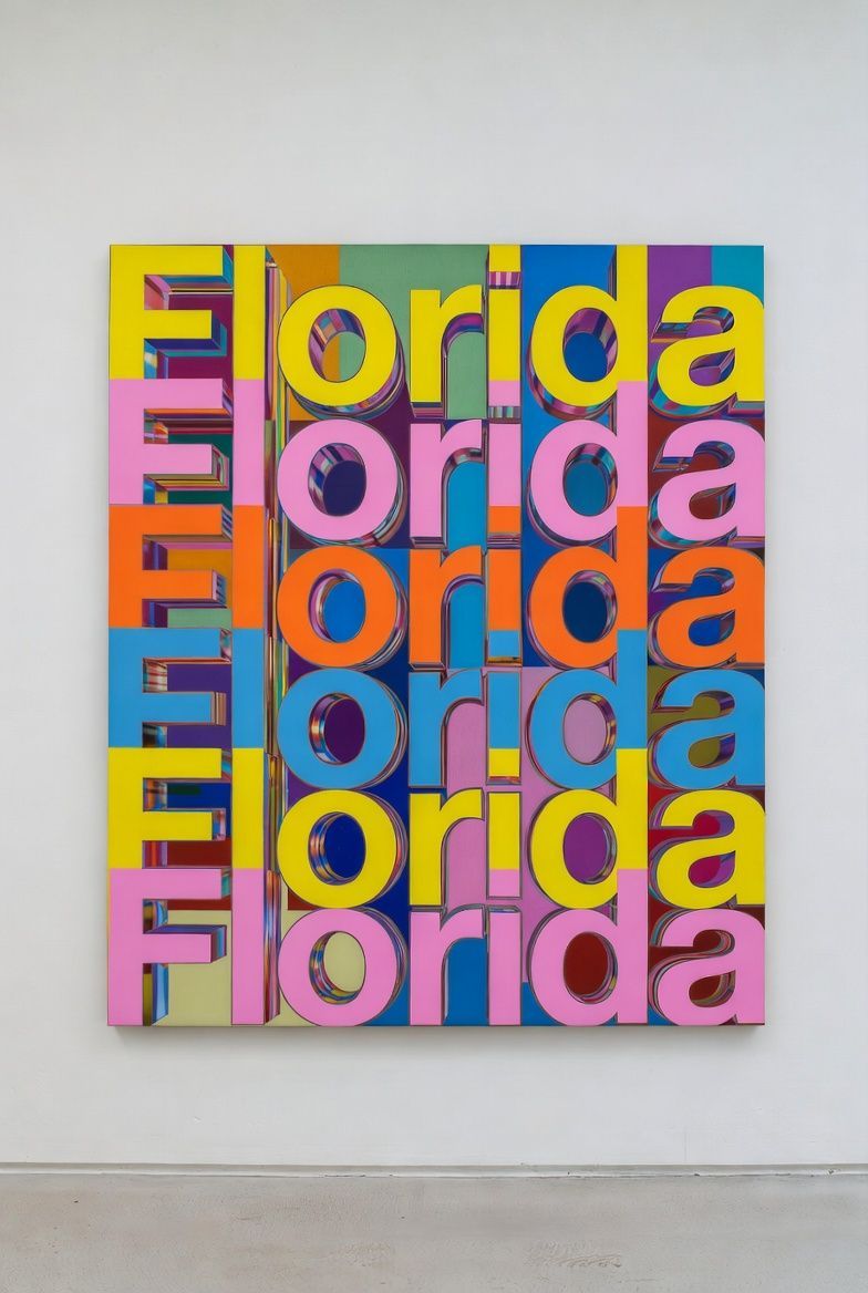 Colorful, 3D text art: 