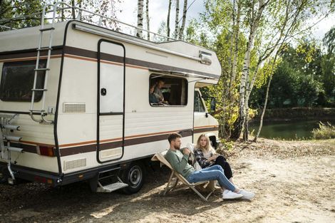 Family Enjoying their Vacation in a Campground