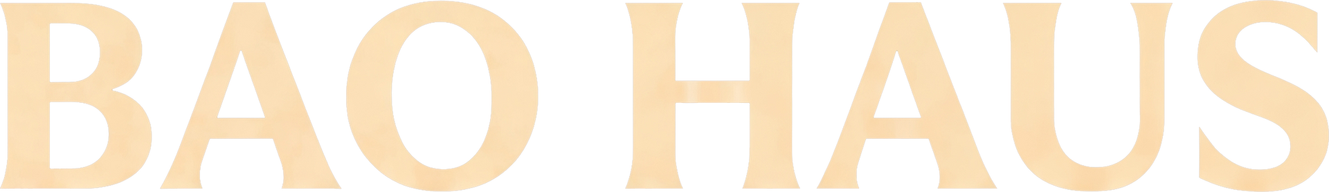 Gold BAO HAUS text logo on a white background