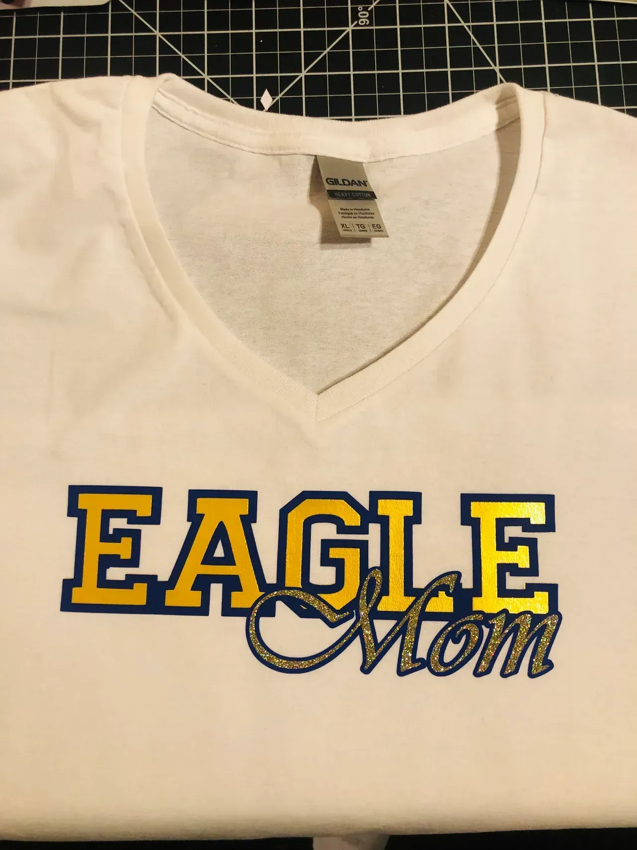 White V-neck shirt with