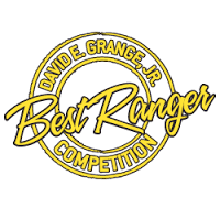 A logo for david e grange jr. best ranger competition.