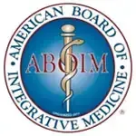 The logo for the american board of integrative medicine.