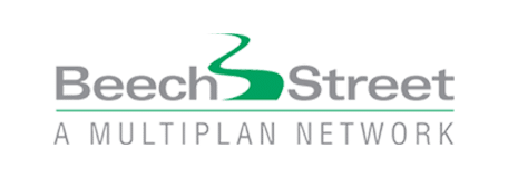 The beech street logo is a multiplan network.