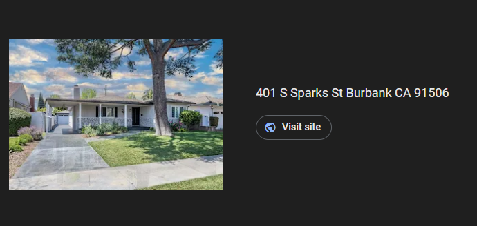 House at 401 S Sparks St, Burbank, CA 91506 with address and 