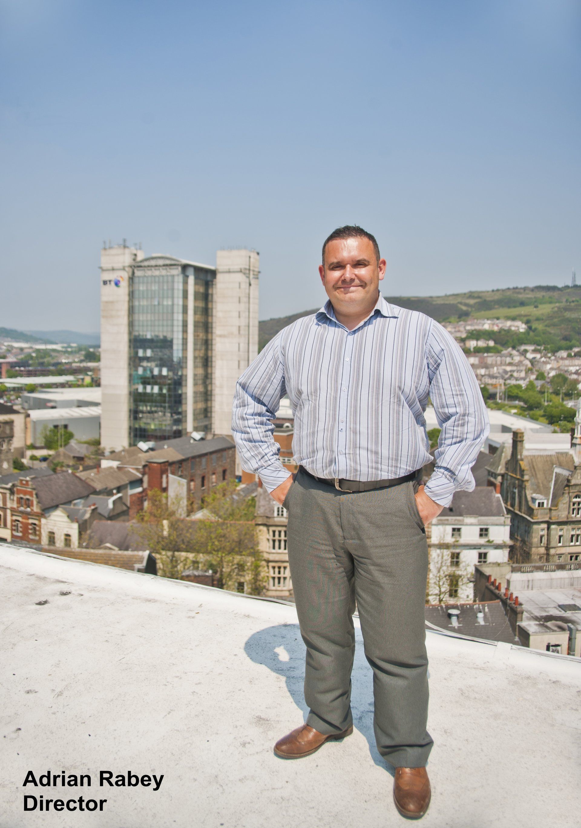 Adrian Rabey on top of Swansea