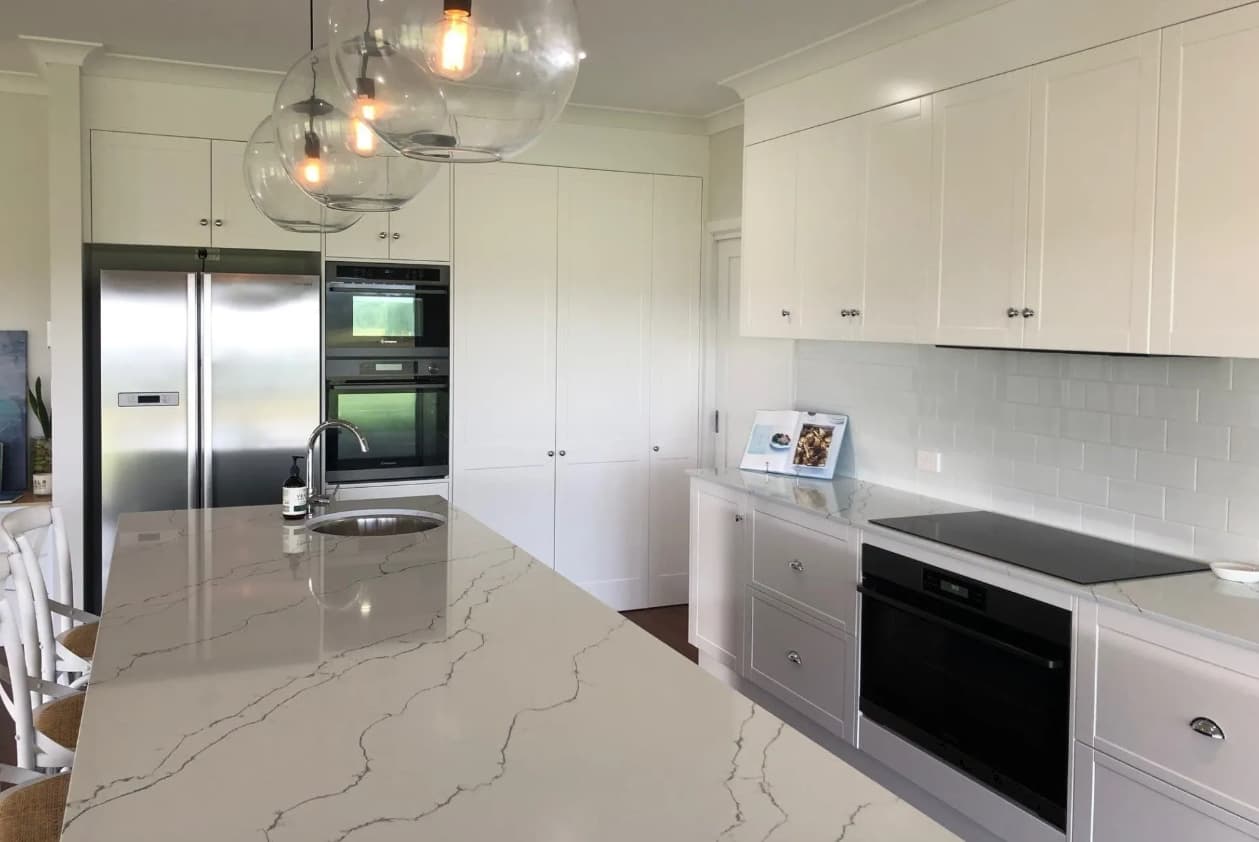 White Classic Kitchen Cabinets and Drawers — Crispin Cabinetmakers in South Grafton, NSW