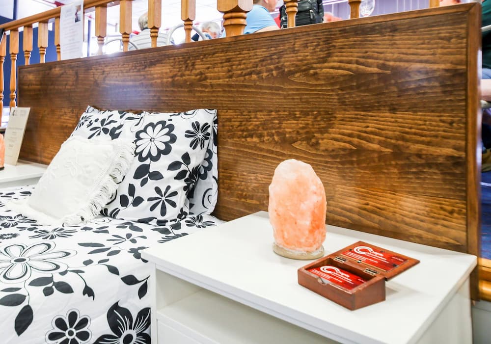 Himalayan Salt Lamp on Nightstand Table — Crispin Cabinetmakers in South Grafton, NSW