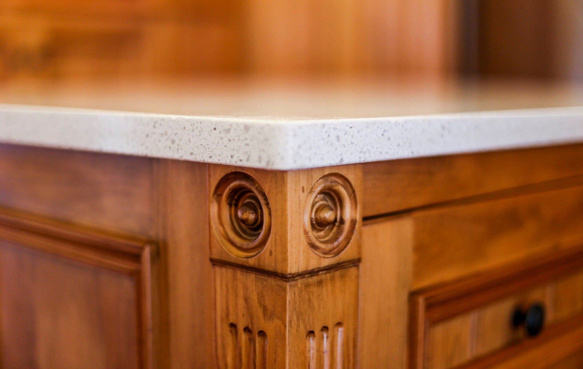 Close-Up View of Wood Carvings — Crispin Cabinetmakers in South Grafton, NSW