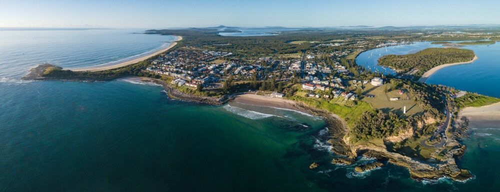 An Aerial View of a Small Island in the Middle of the Ocean — Crispin Cabinetmakers in Yamba, NSW