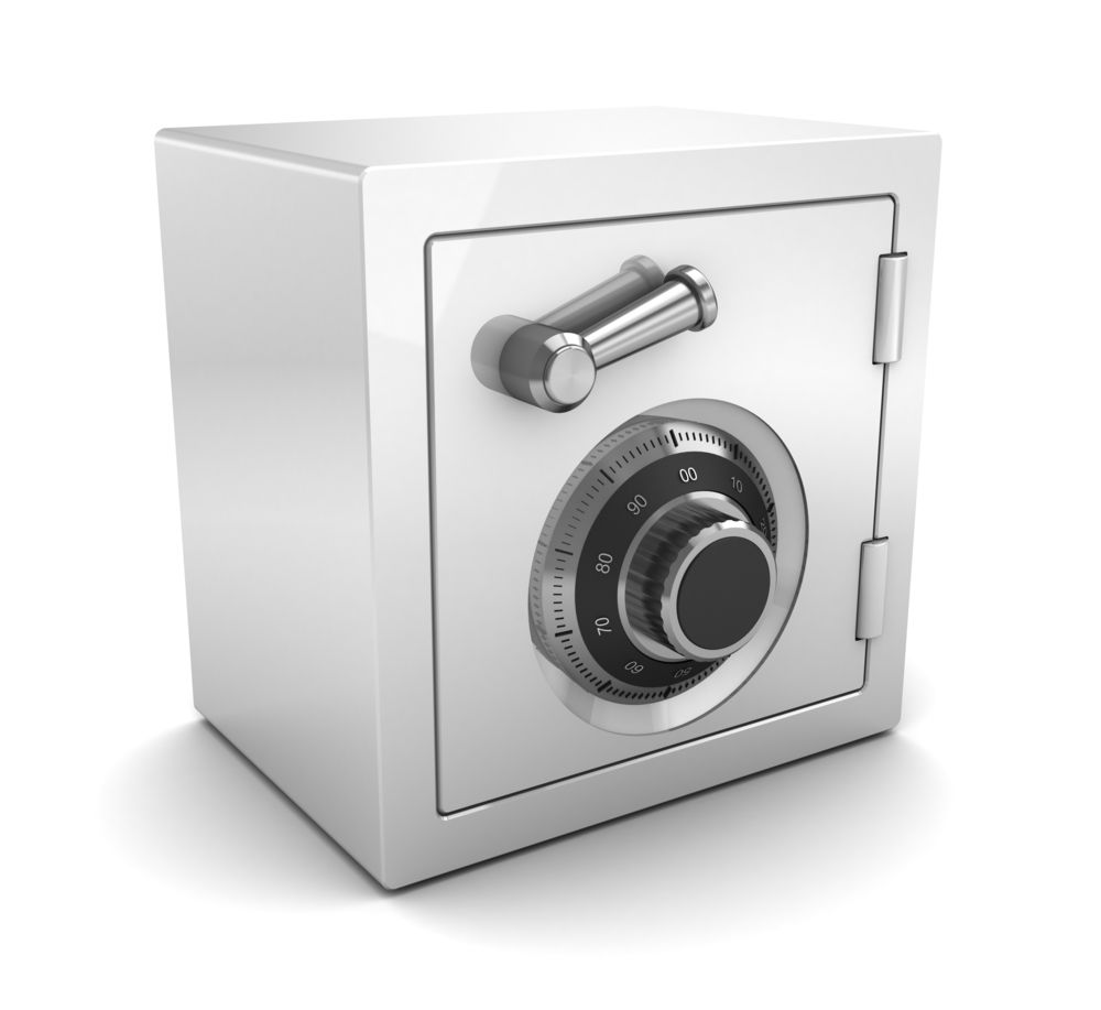 A White Safe With a Combination Lock on a White Background — Darwin Lock & Key In Coolalinga, NT