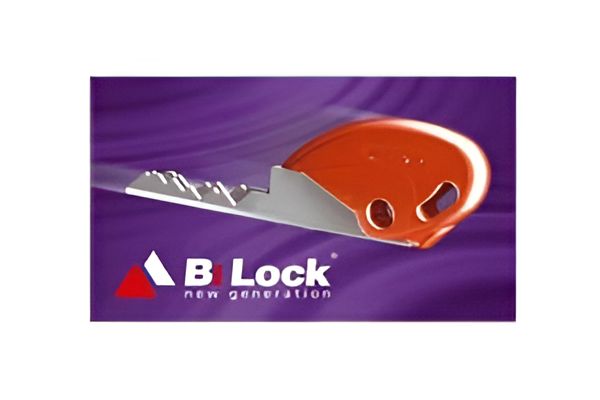 A B Lock Logo With a Red Key on a Purple Background — Darwin Lock & Key In Coconut Grove, NT