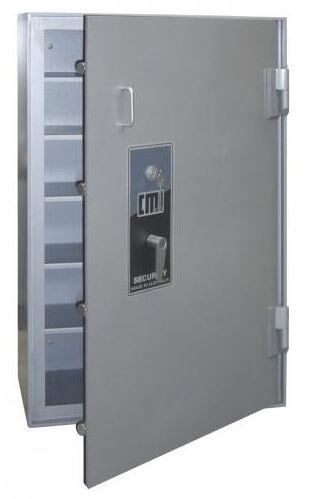 A Gray Safe With the Door Open on a White Background — Darwin Lock & Key In Coconut Grove, NT