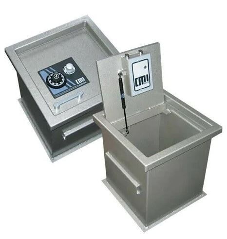 Two Stainless Steel Safes Are Sitting Next to Each Other on a White Background — Darwin Lock & Key In Coconut Grove, NT