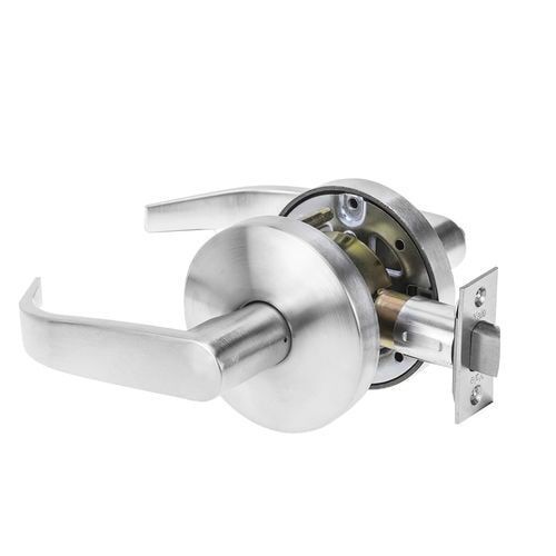 A Stainless Steel Door Handle With a Latch on a White Background — Darwin Lock & Key In Coconut Grove, NT