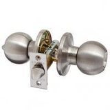 A Close Up of a Stainless Steel Door Knob on a White Background — Darwin Lock & Key In Coconut Grove, NT